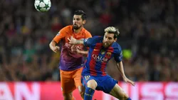 Nolito enfrentó a Messi en un Barcelona vs. Manchester City de 2016.