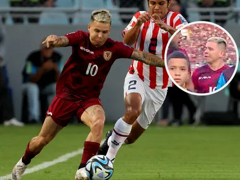 El incómodo momento de Soteldo durante el himno de Venezuela