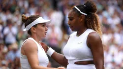 Serena Williams y Simona Halep en la final de Wimbledon 2019.