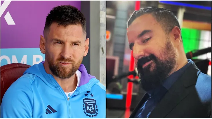 Lionel Messi y Álvaro Morales: