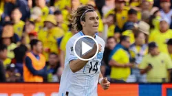 Canobbio marcó el primer gol de Uruguay ante Ecuador.