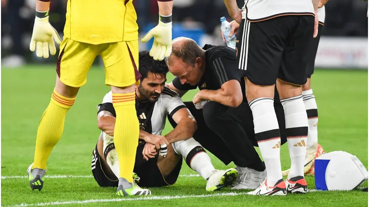 Gündogan se retiró lesionado tras una mala caída.
