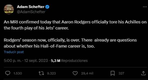 (Fuente: @AdamSchefter)