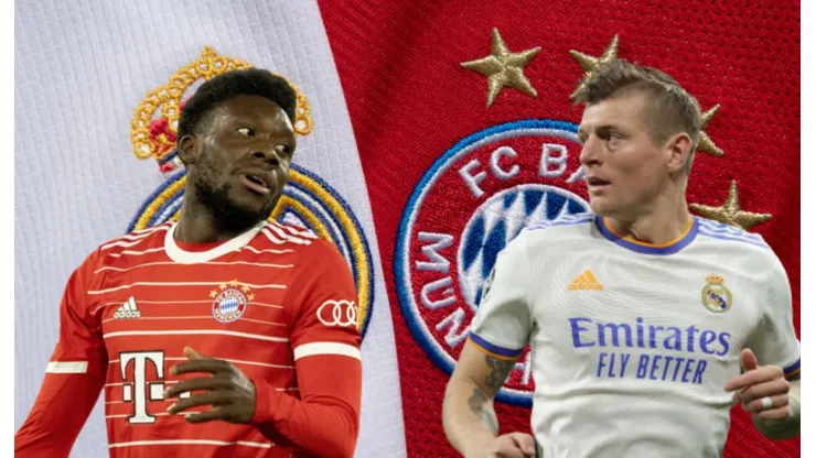 Alphonso Davies y Toni Kroos.
