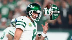 Aaron Rodgers con New York Jets en la NFL.