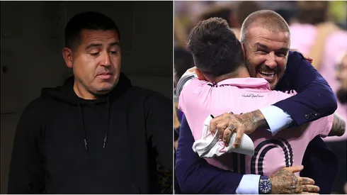 Juan Román Riquelme, Lionel Messi y David Beckham.