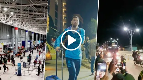 Lionel Messi desató la locura de los bolivianos al llegar a La Paz.