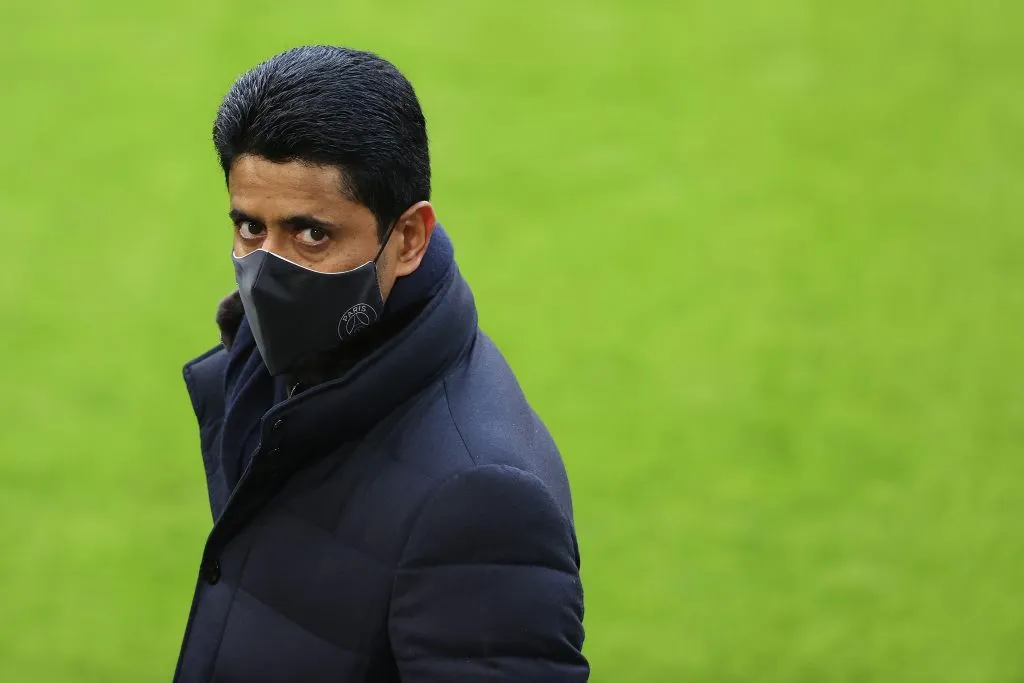 Nasser Al Khelaifi, ahora apuntado por el exrepresentante de Marco Verratti. Getty Images.