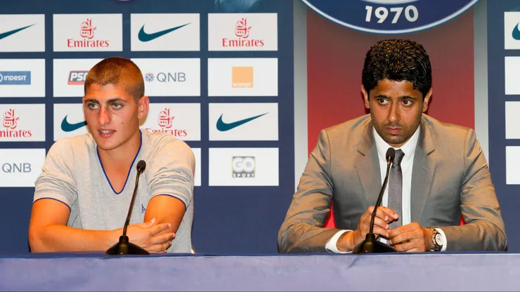Nasser Al Khelaifi fue acusado de extorsión por el exrepresentante de Marco Verratti. Getty Images.