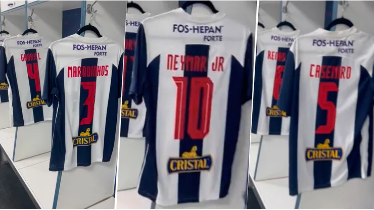 Alianza Lima le regaló camisetas a la Selección Brasileña
