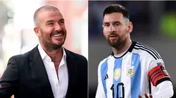 David Beckham y Lionel Messi.