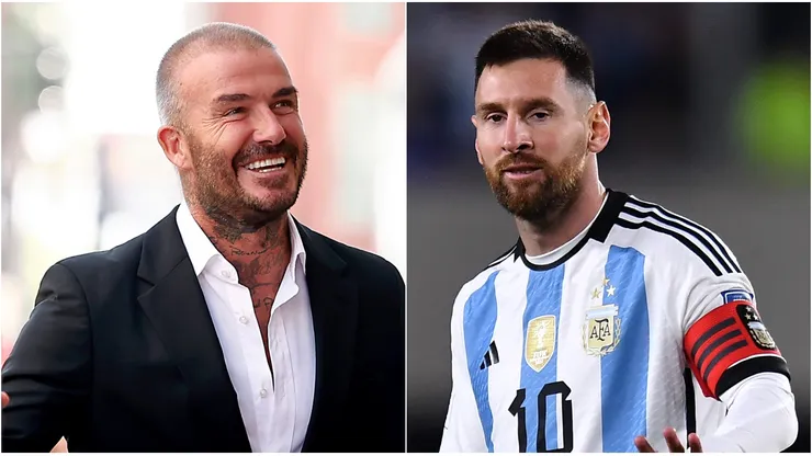 David Beckham y Lionel Messi.