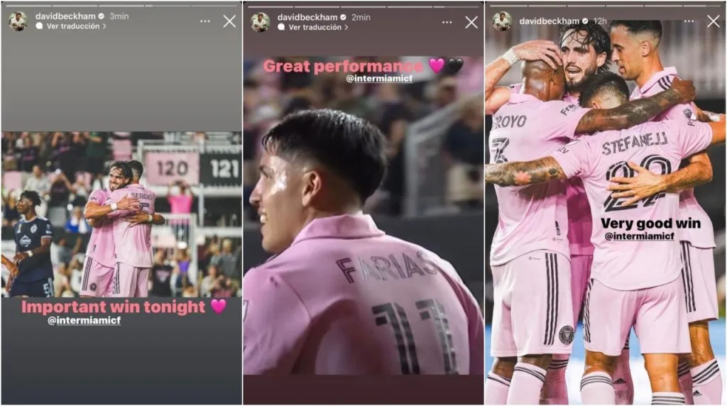 Reaccion de Beckham a victoria de Inter Miami sin Messi (Foto: Instagram / @davidbeckham)