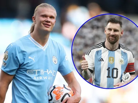 Haaland llena de elogios a Messi