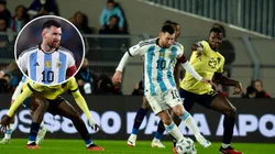 Moisés Caicedo y Lionel Messi