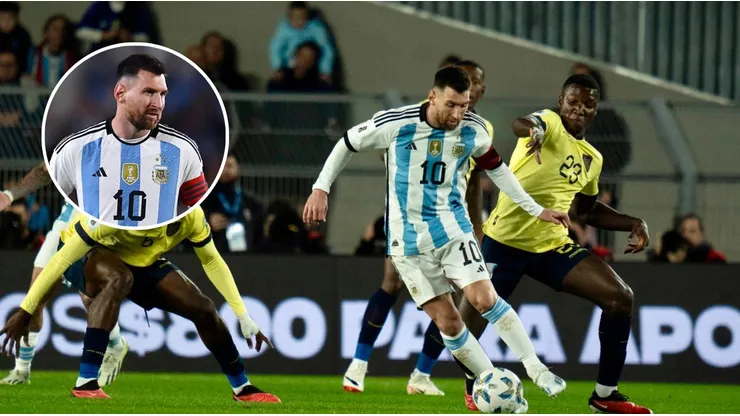 Moisés Caicedo y Lionel Messi