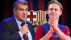 Joan Laporta y Frenkie De Jong.
