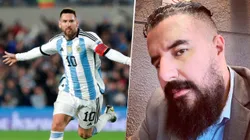 Álvaro Morales estuvo siguiendo el partido de Messi.