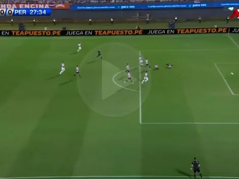 Polo casi anota el primer gol para Perú, se salva Paraguay
