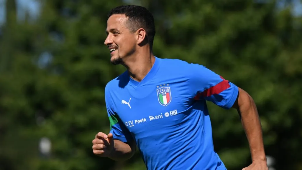 Luiz Felipe, en un entrenamiento con Italia (Getty Images).