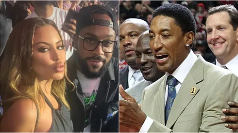 Larsa Pippen, Marcus Jordan, Michael Jordan y Scottie Pippen.