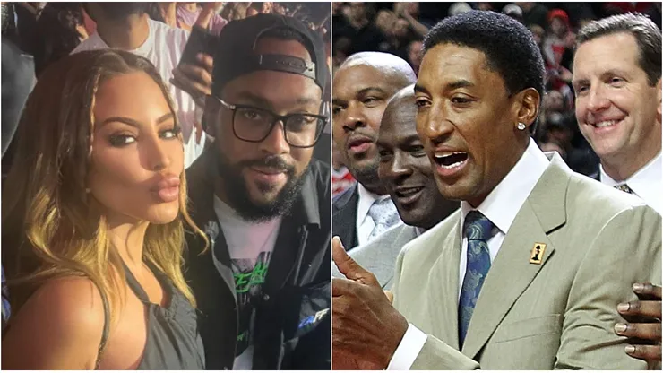 Larsa Pippen, Marcus Jordan, Michael Jordan y Scottie Pippen.