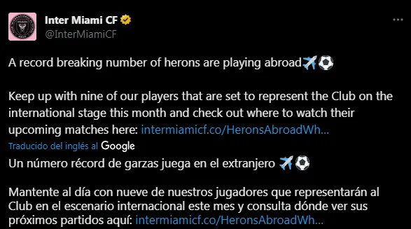 Récord de Inter Miami (Foto: X / @InterMiamiCF)