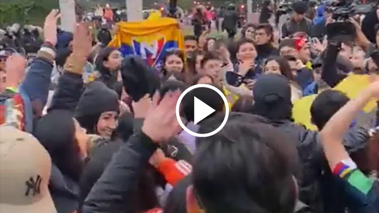 Apoyo de los hinchas a la Selección de Ecuador
