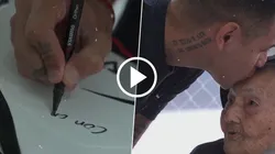 El gesto de Derlis González para una fanática de Olimpia de 106 años