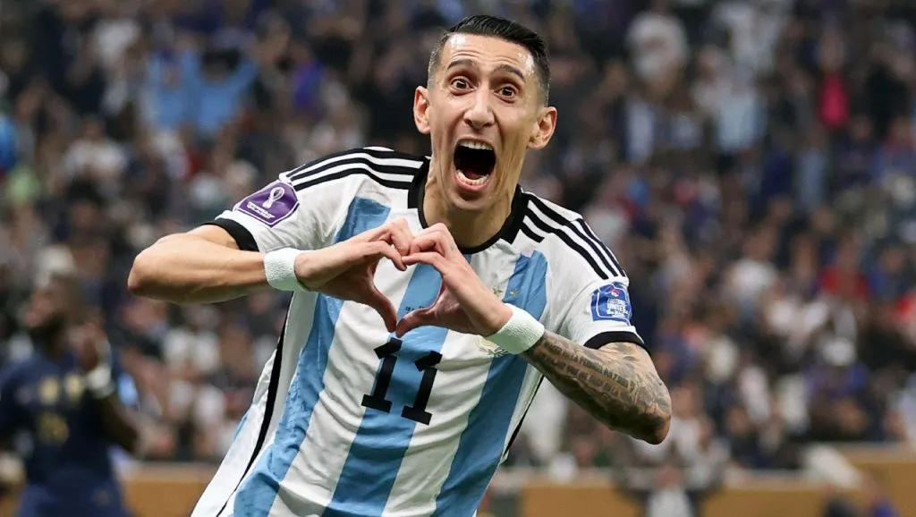 Di María, autor de un gol en la final de Qatar 2022 (Getty Images).