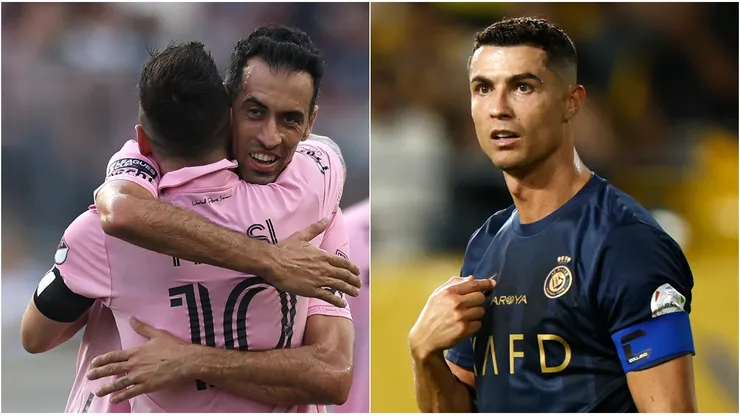 Lionel Messi, Sergio Busquets y Cristiano Ronaldo.