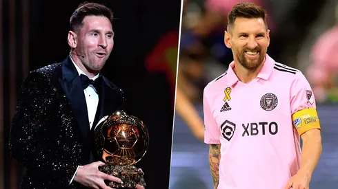 Lionel Messi se puede encontrar en la disyuntiva de apersonarse en el Balón de Oro o jugar un partido de los Playoff de la MLS con el Inter Miami. Getty Images.