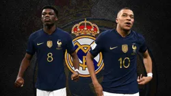 Aurélien Tchouaméni y Kylian Mbappé.