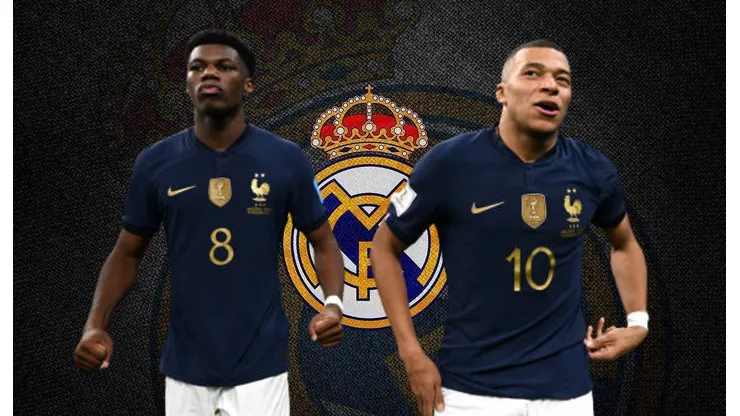 Aurélien Tchouaméni y Kylian Mbappé.