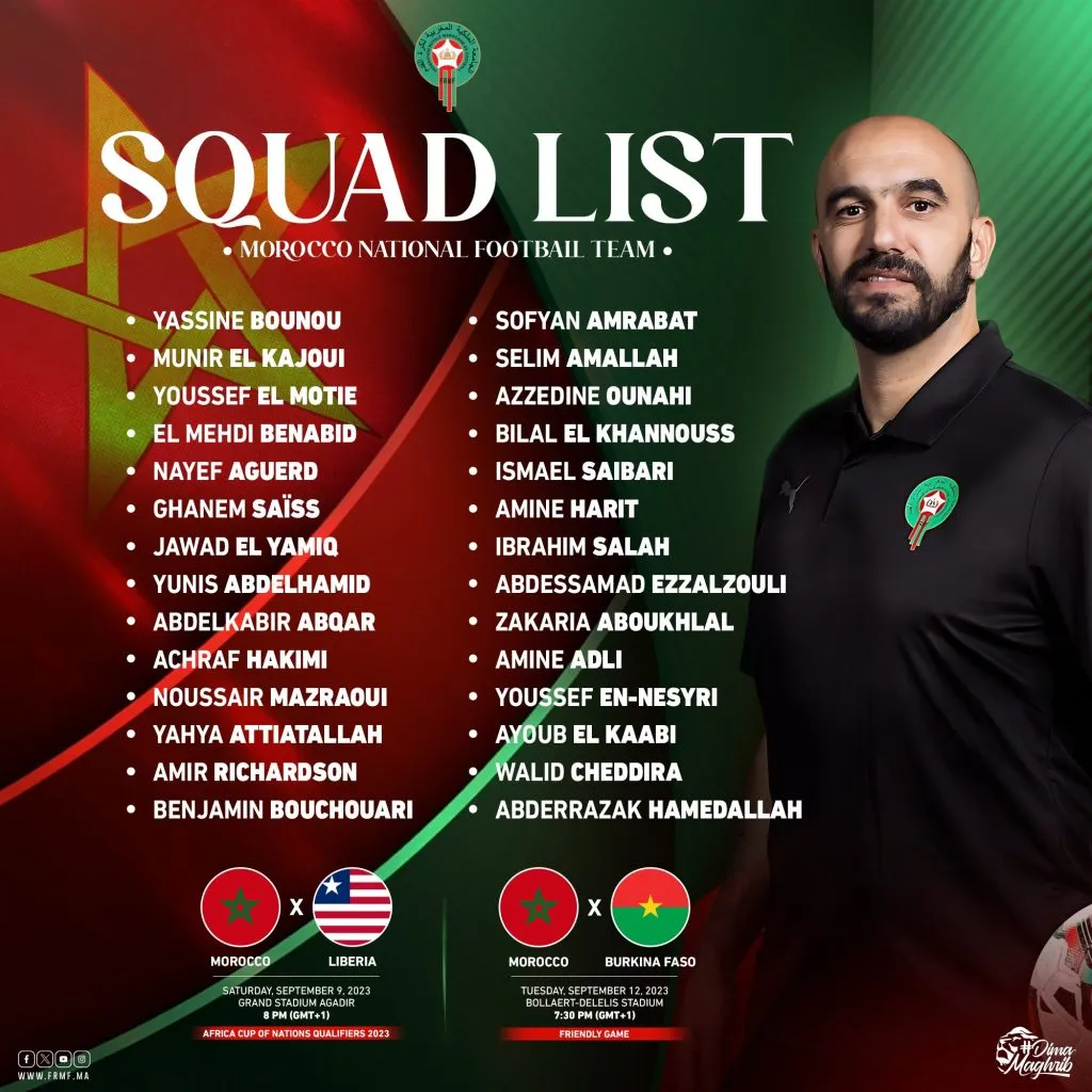 Convocatoria de Marruecos (Twitter @EnMaroc).