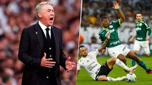 Endrick encendió las alarmas del Real Madrid por la patada criminal que recibió en el Palmeiras vs. Corinthians. Getty Images.