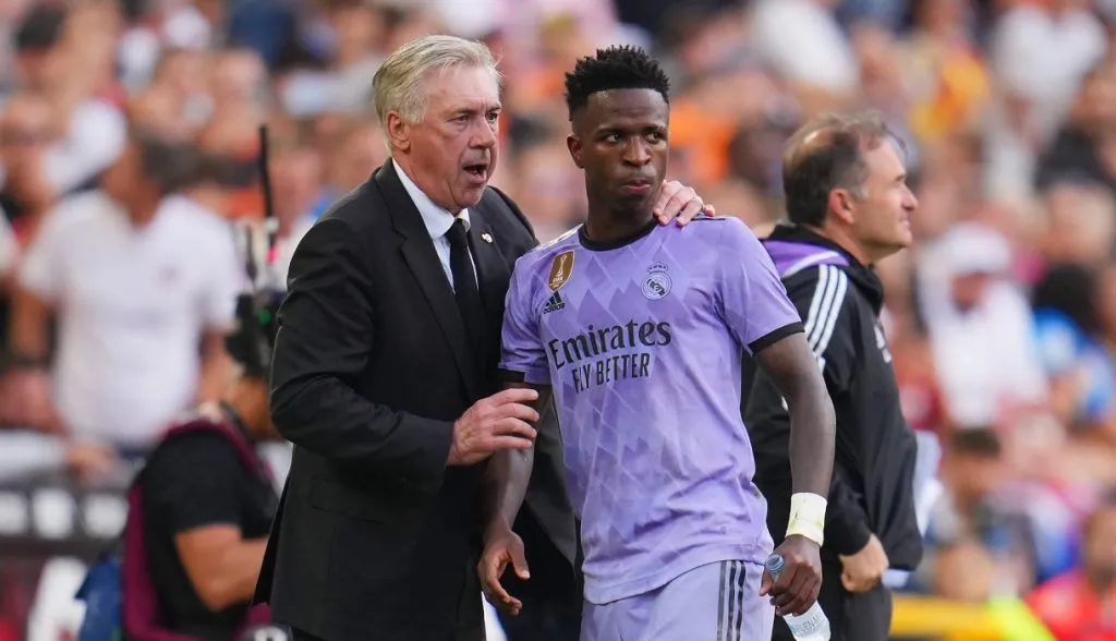 Carlo Ancelotti y Vinicius: Getty Images
