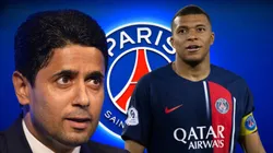 Nasser Al-Khelaifi y Kylian Mbappé.