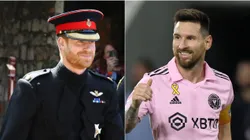 Príncipe Harry y Lionel Messi.