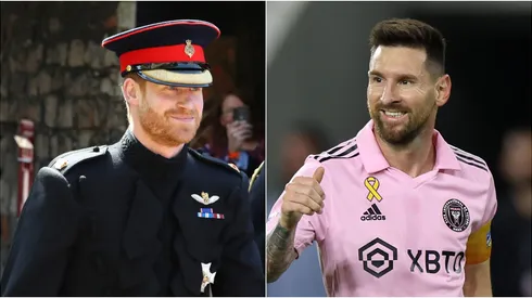 Príncipe Harry y Lionel Messi.
