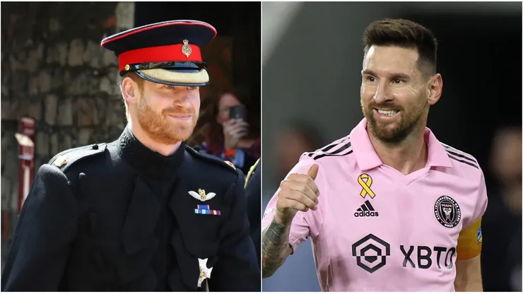 Príncipe Harry y Lionel Messi.