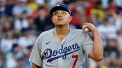 Julio Urías con Los Angeles Dodgers en la MLB.
