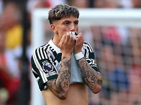 La bronca del hermano de Garnacho por el gol anulado vs. Arsenal