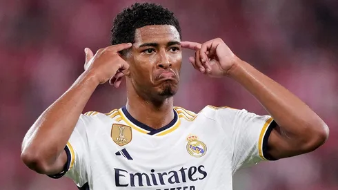 Real Madrid escribió mal el apellido de Jude Bellingham en el vestuario del Santiago Bernabéu. Getty Images.