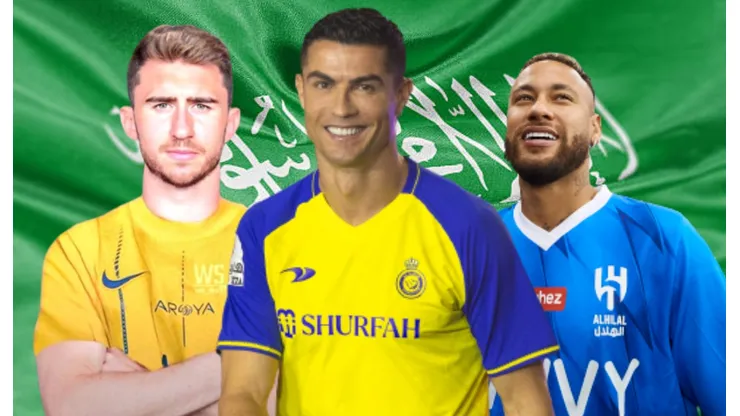 Aymeric Laporte, Cristiano Ronaldo y Neymar.