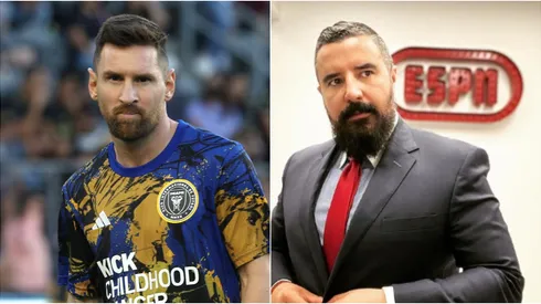 Lionel Messi y Álvaro Morales.