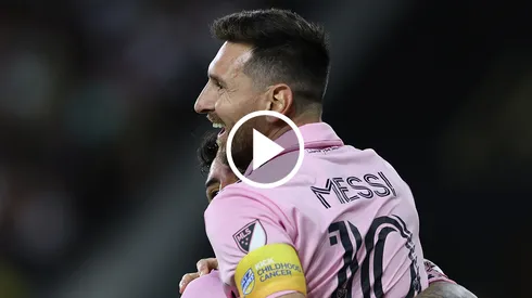 Facundo Farías y Lionel Messi.