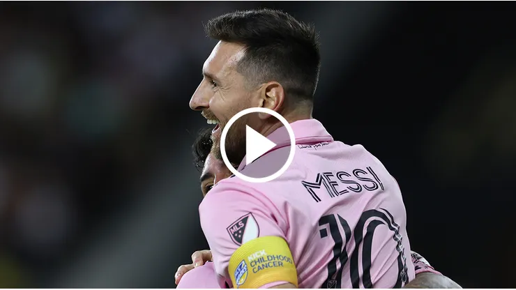 Facundo Farías y Lionel Messi.