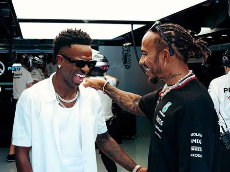 Jugadores de Real Madrid se burlan de Vinícius por una foto con Hamilton