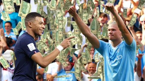 El Manchester City quiere blindar a Erling Haaland por temor que el Real Madrid se canse de Kylian Mbappé y vaya por el noruego. Getty Images.